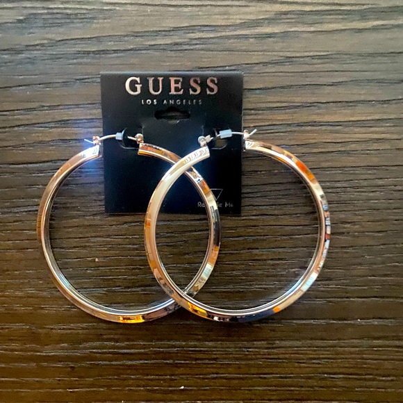 Guess Jewelry - NEW Guess silver hoop earrings.